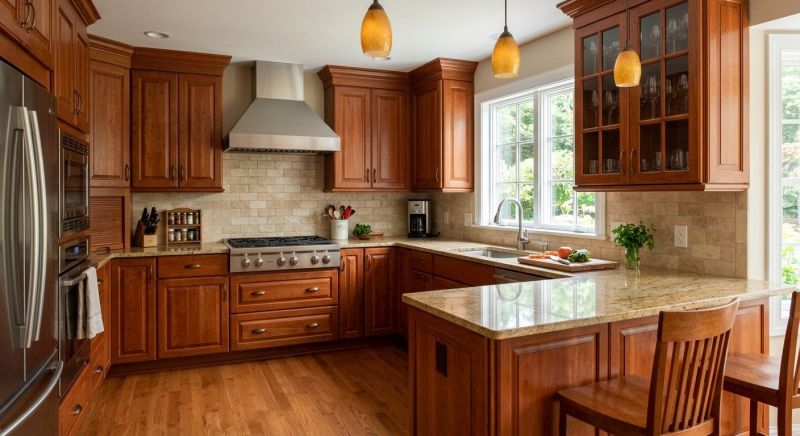Cherry Cabinet Remodeling in Bloomington, IN