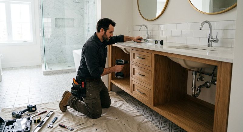 Custom Vanity Installation in Dayton, OH